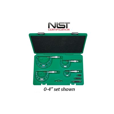 OUTSIDE MICROMETER SET 6PCS 6-12IN RES 0.0001IN