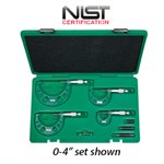 OUTSIDE MICROMETER SET 6PCS 6-12IN RES 0.0001IN