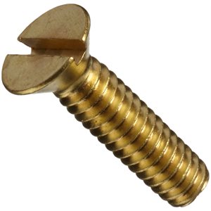 MACH SCR FLAT SL BRASS