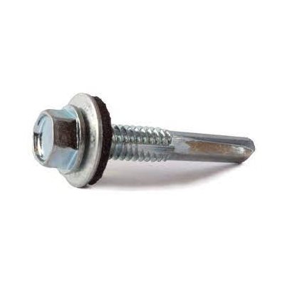 TEK SCREW HEX WASHER ZINC C / W NEOPRENE WASHER
