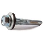 TEK SCREW HEX WASHER ZINC C / W NEOPRENE WASHER