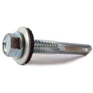 TEK SCREW HEX WASHER ZINC C / W NEOPRENE WASHER