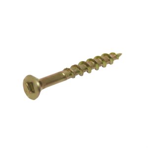 WOOD SCREW FLAT SOCKET YELLOW